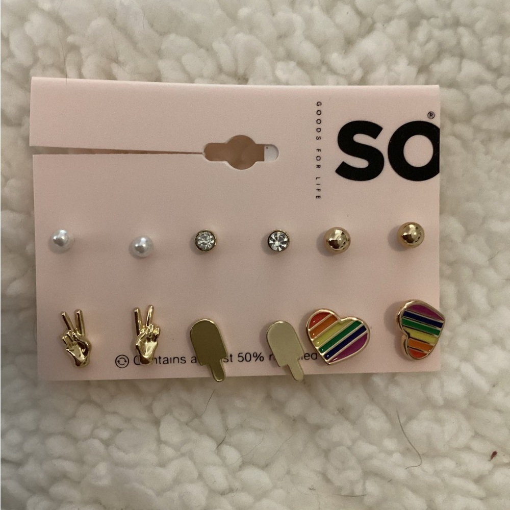 SO Goods for Life Pride themed earrings set of 6
New with tags